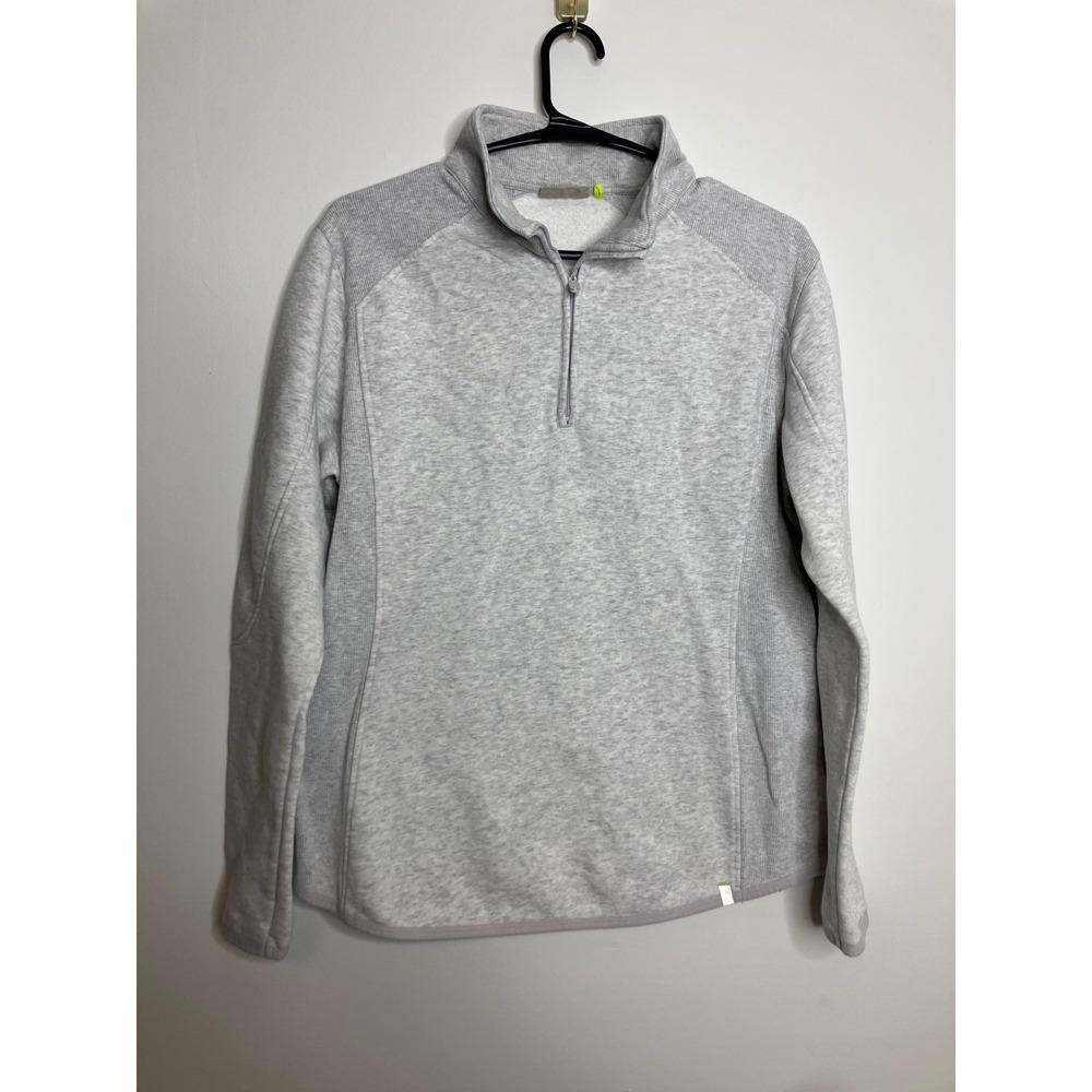 Tasc Performance Pullover Women Large Gray Good Quarter Zip Bamboo Cotton